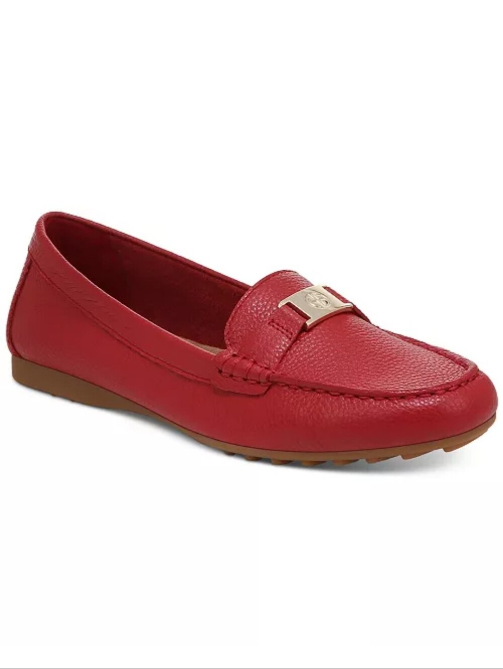 Giani Bernini Women's Dailyn Red Leather Loafers Moccasins Flats Size 8W